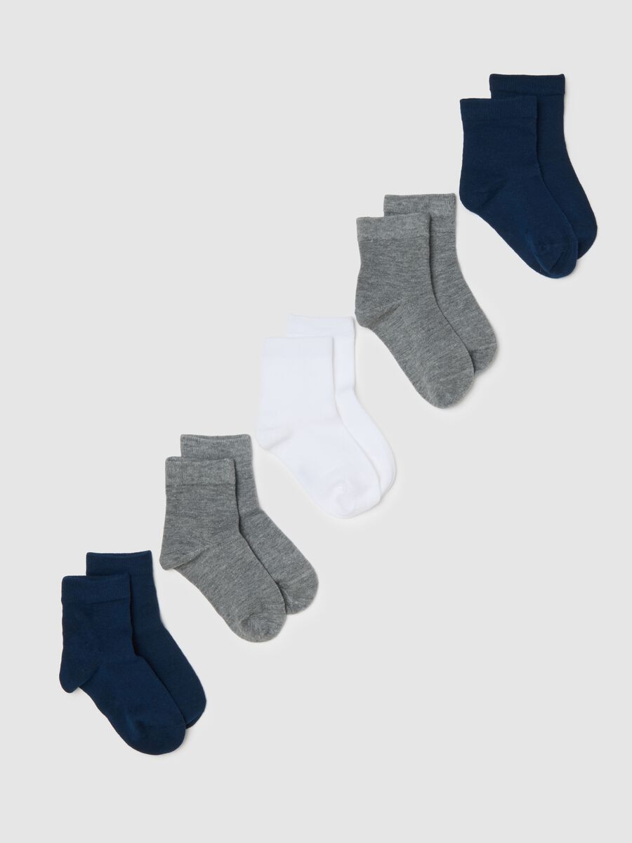 Multipack of multicoloured cotton blend short socks for boys, regular fit_0