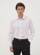 Camicia bianca slim fit con colletto classico easy iron_0