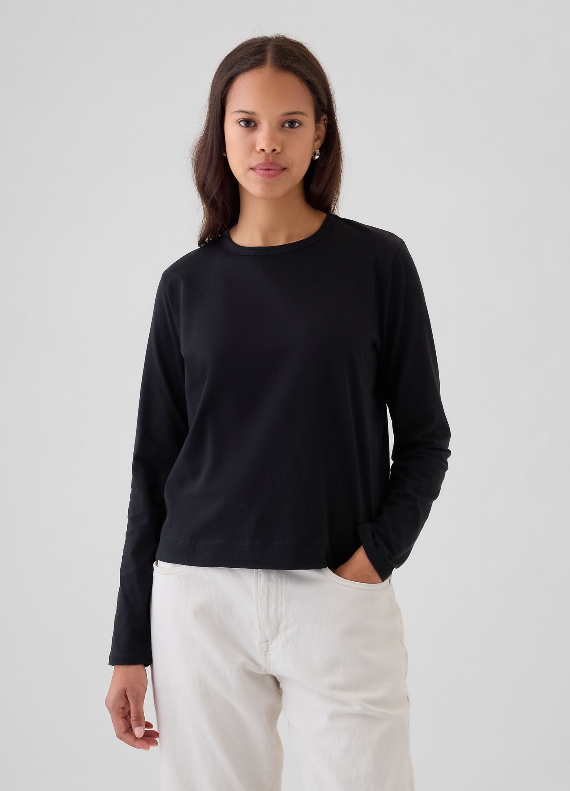 Long-sleeved T-shirt in cotton