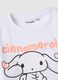 T-shirt in cotone elasticizzato bianco da bambina con stampa_2