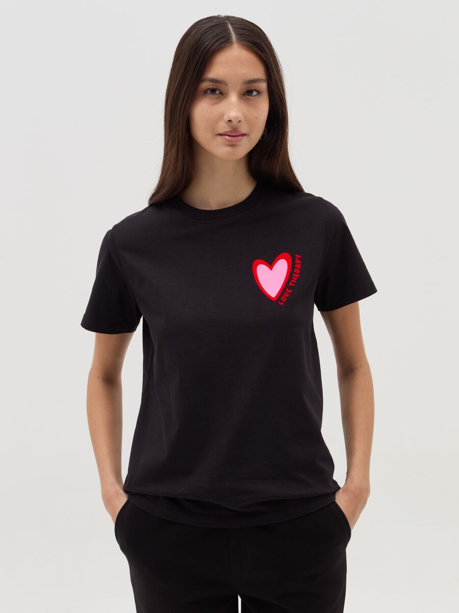 T-shirt with heart print_0