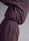 Short brown stretch viscose sweatshirt with high neck_0