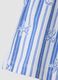 Girls&rsquo; pure cotton shorts with white and light blue stripes and prints_3