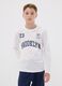 White organic cotton T-shirt with front print for boys_0