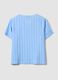 Blue striped pure viscose blouse with Mandarin collar, regular fit_5