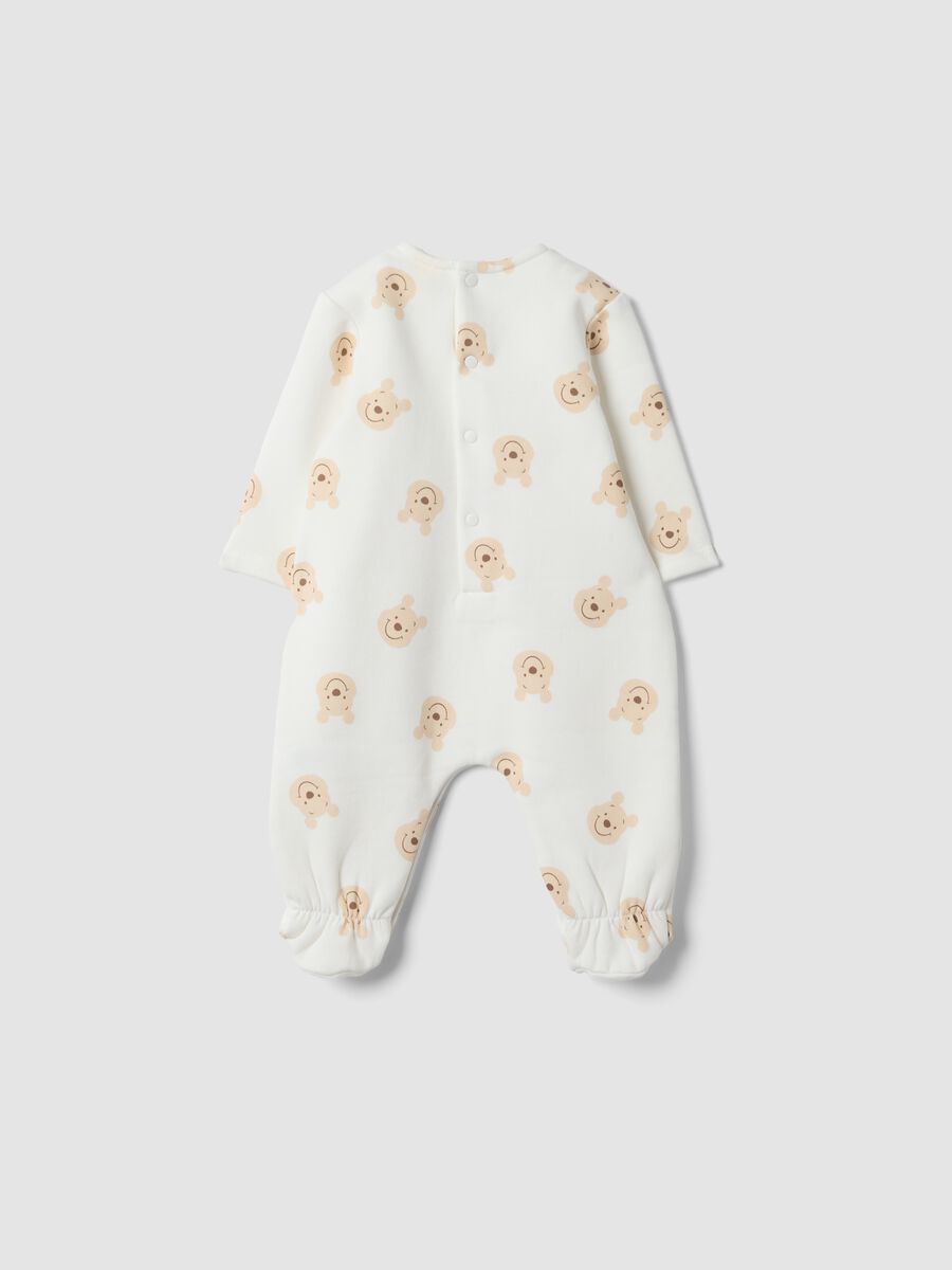 White organic cotton sleepsuit with Winnie the Pooh print_1
