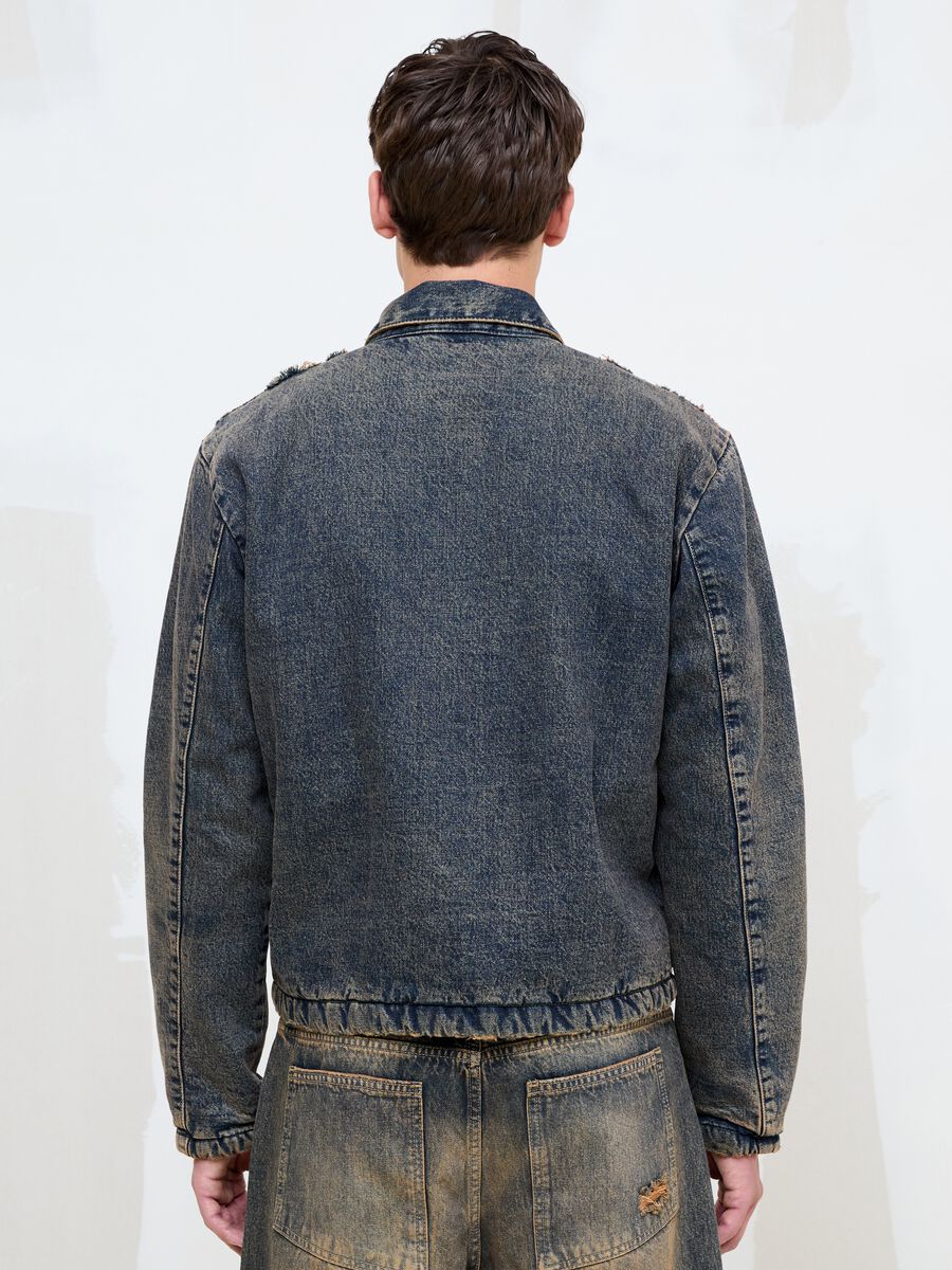 Denim Padded Jacket Vintage Dark Blue_4