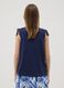 Blue pure cotton tank top with shoulder ties_3