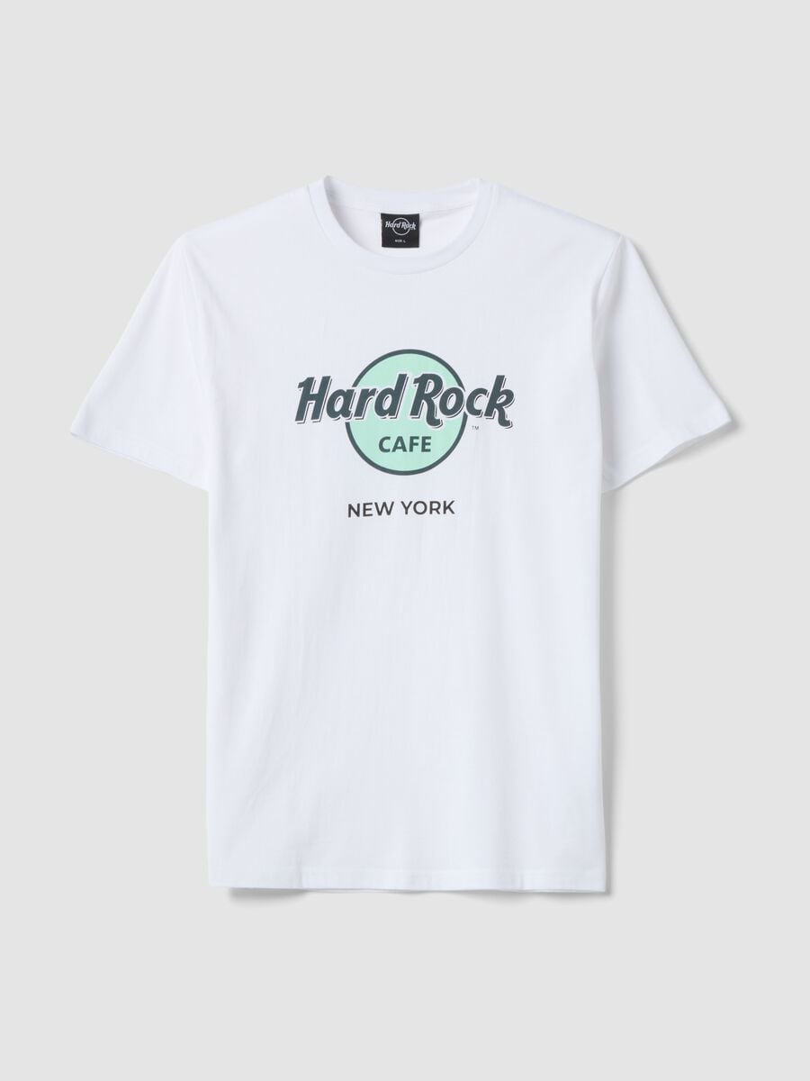 Weisses T-Shirt mit Hard Rock Cafe-Print aus reiner Baumwolle, Regular Fit_4