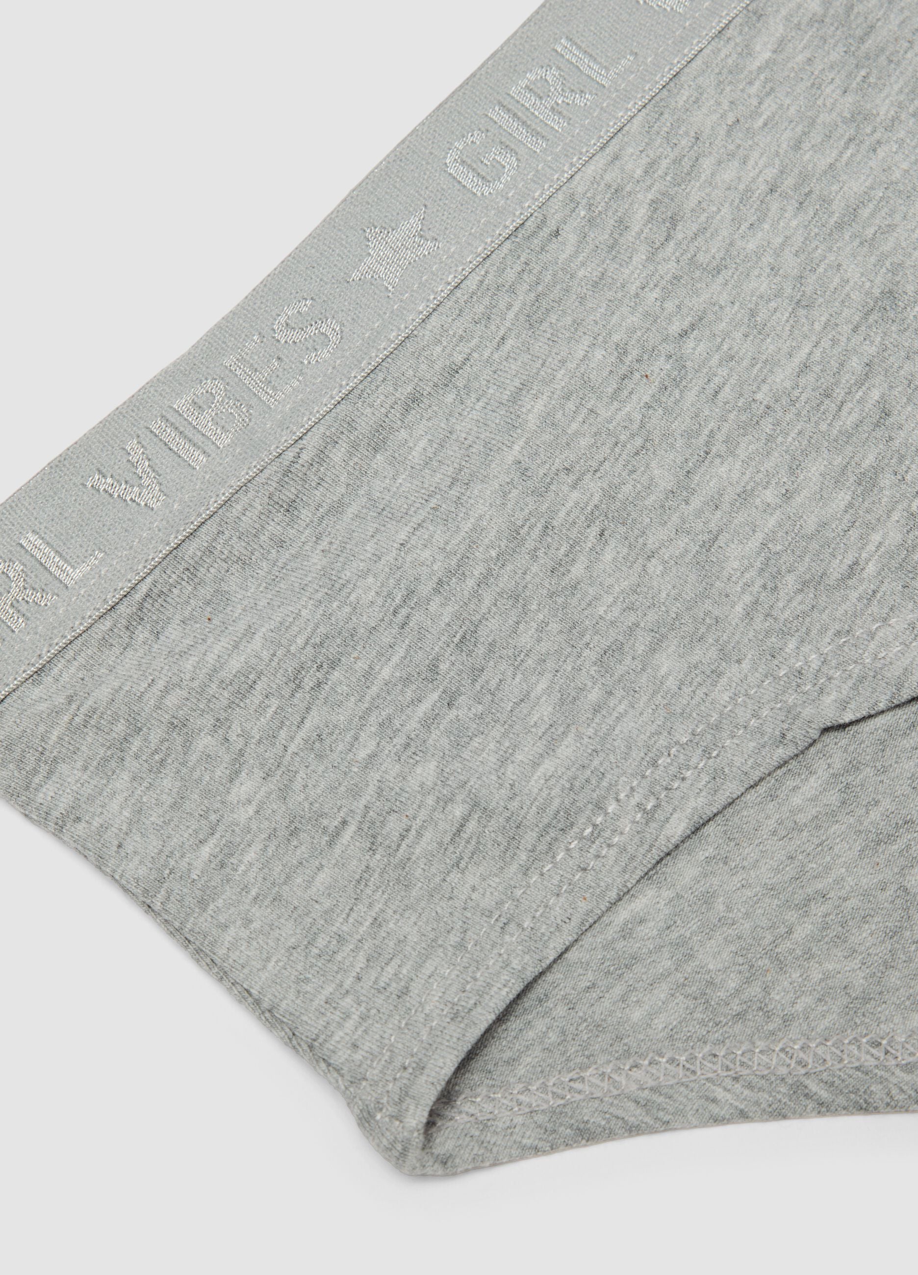 Slip culotte grigie in cotone organico elasticizzato