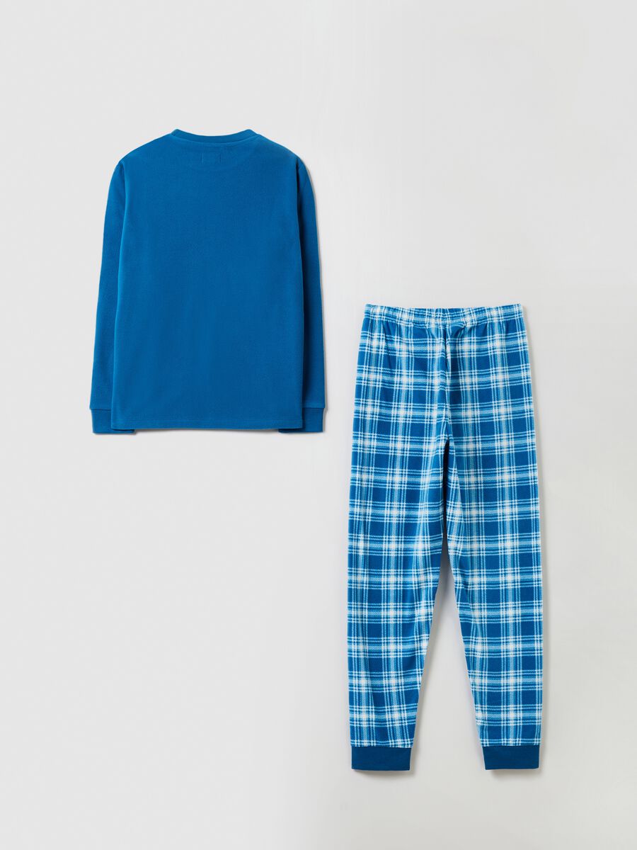 Fleece pyjamas with pattern and print_1
