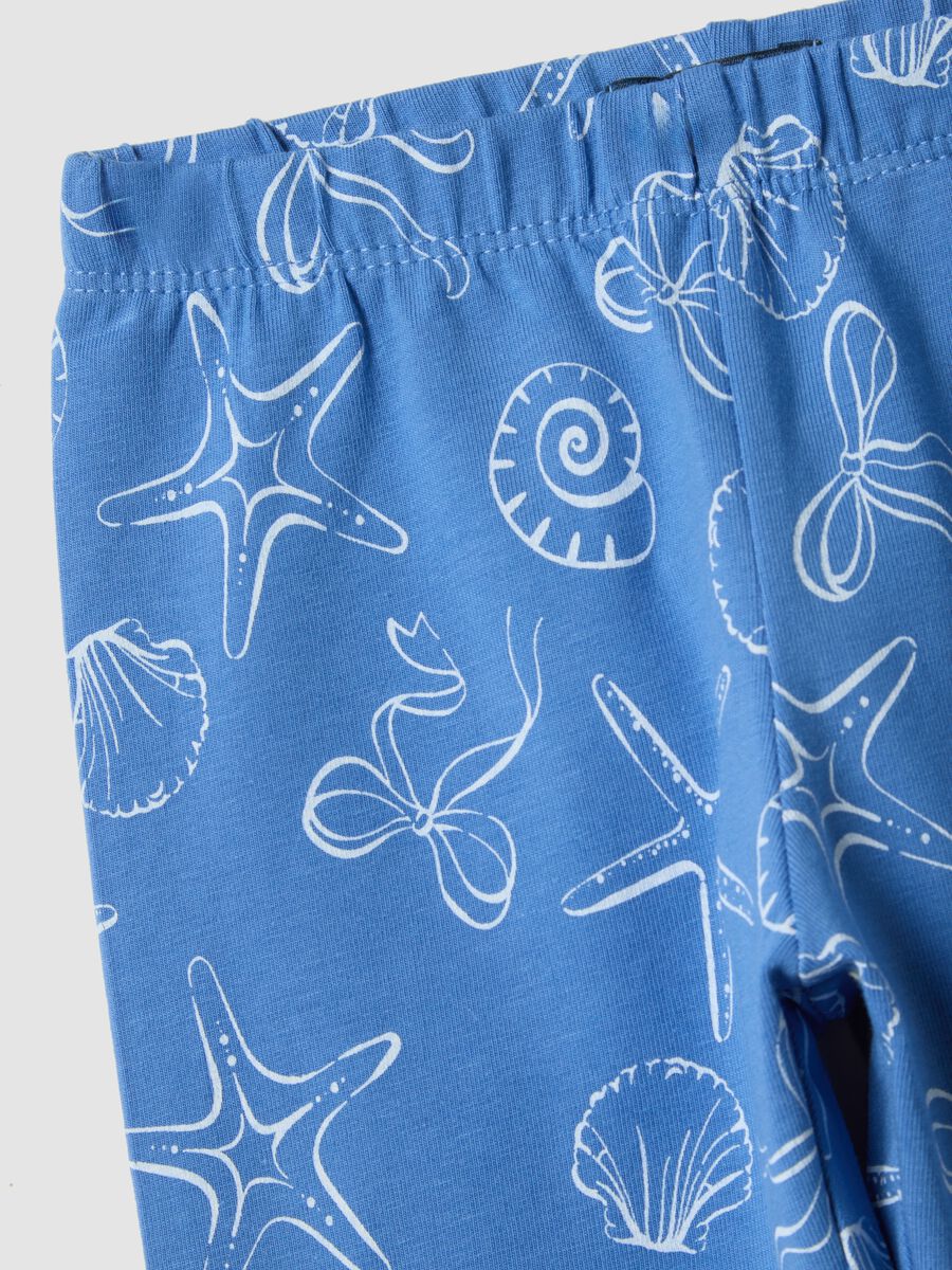 Hellblaue Skinny-Leggings aus elastischer Baumwolle f&uuml;r M&auml;dchen mit Print_2