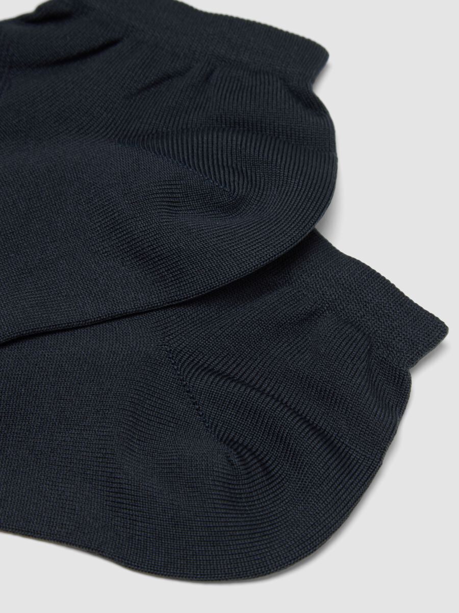 Calze sportive alla caviglia blu in tessuto elasticizzato_2