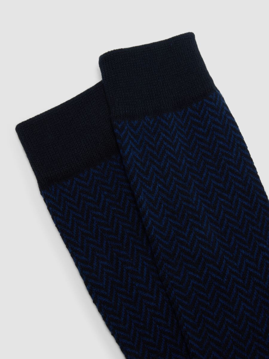 3-pack of blue organic stretch-cotton mid-calf socks_2