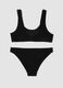 Black textured stretch-fabric bikini_1