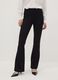 Leggings neri flare fit in punto Milano di viscosa elasticizzata_2