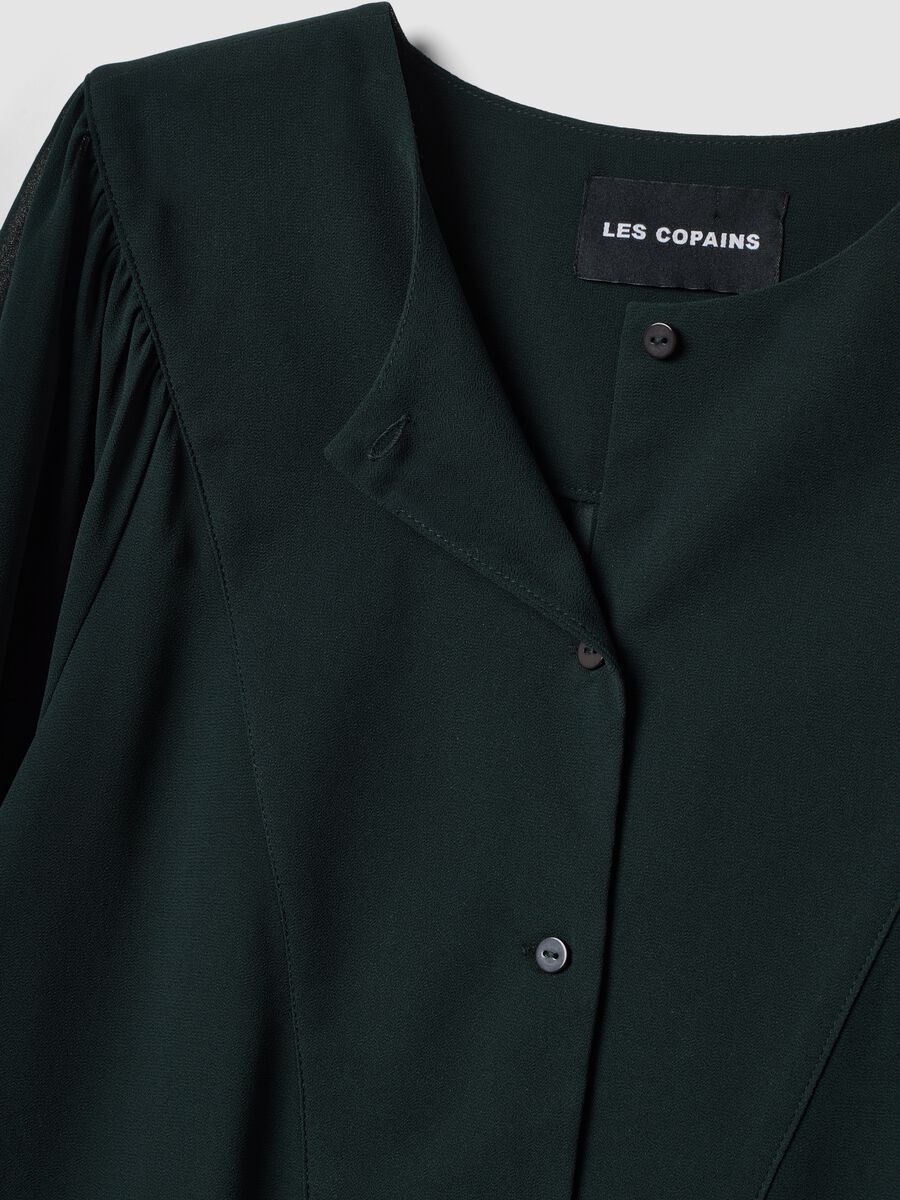 Green regular-fit shirt with buttons and long sleeves_5
