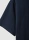 Blue short-sleeved stretch polo shirt_5