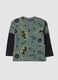 T-shirt verde em algod&atilde;o puro com estampado Pikachu, corte relaxed_1