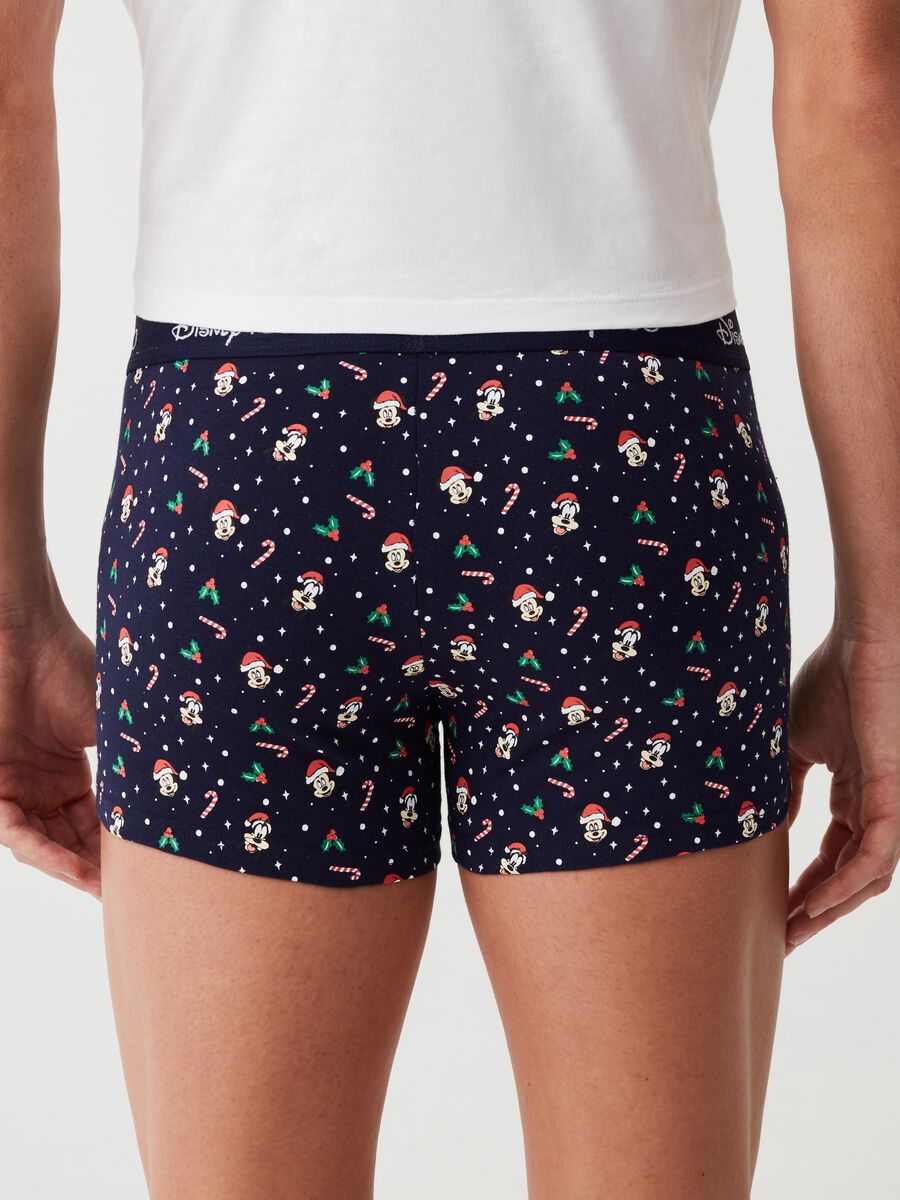 Boxer shorts with Goofy and Mickey Mouse Christmas pattern_2
