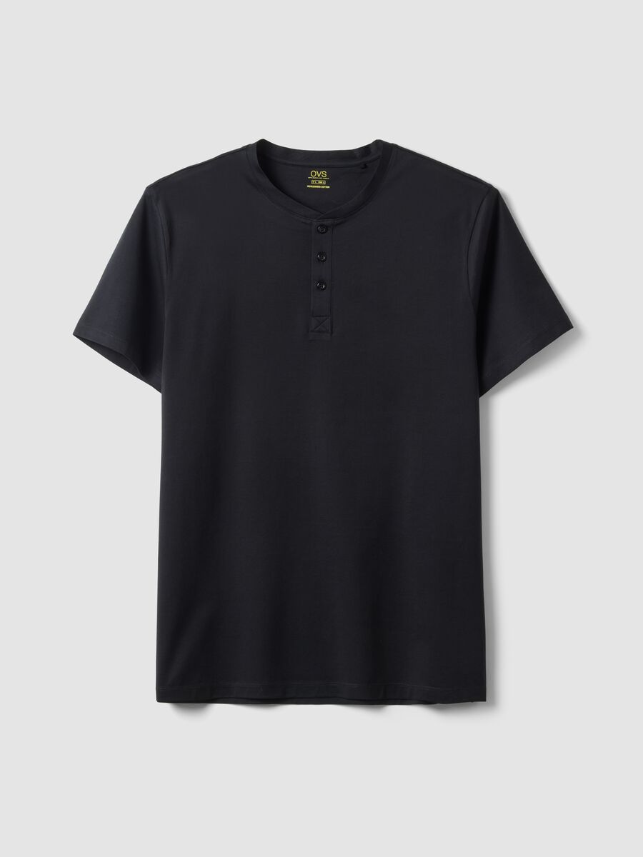 Black pure cotton regular-fit T-shirt_4