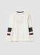 T-shirt bianca in puro cotone con stampa college relaxed fit_1