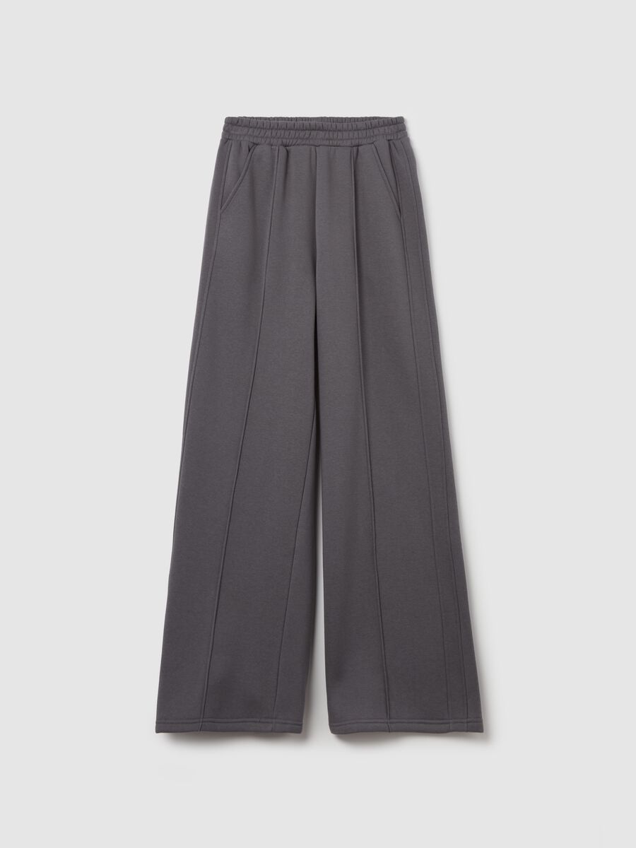 Wide-leg trousers in fleece_4