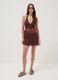 Braunes Mini-Kleid aus Viskose-Leinen-Mix, Regular Fit_0