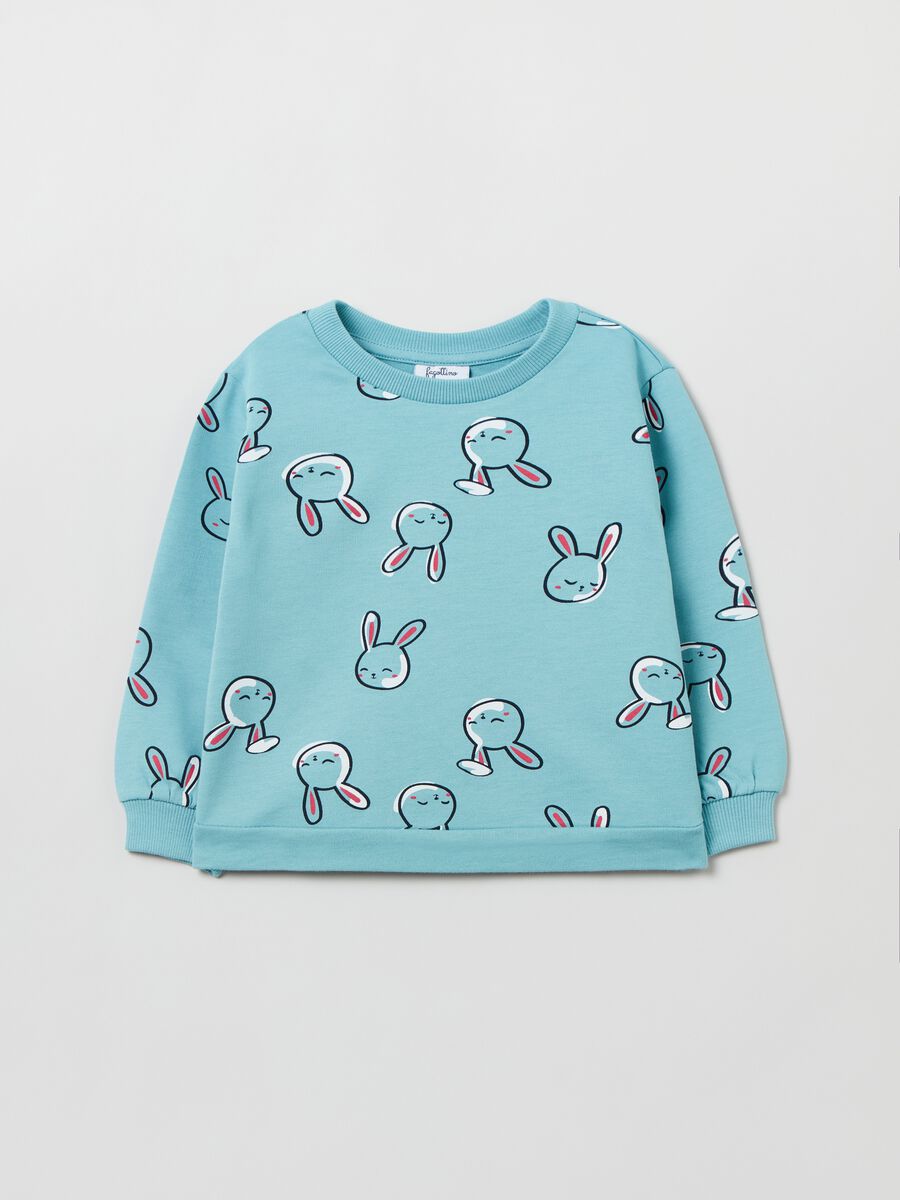 French terry sweatshirt with print_0