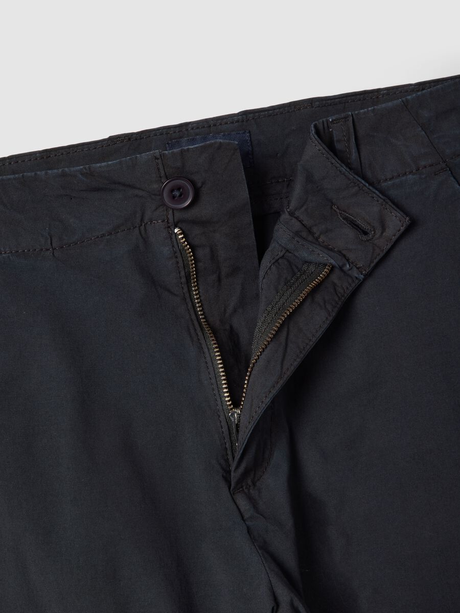 Black slim fit stretch cotton chino trousers_5