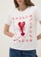 Camiseta blanca de algod&oacute;n puro con estampado frontal_2
