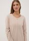Beige organic cotton-blend jersey nightdress with crew neck_2