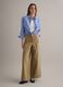 Beige wide-leg denim cotton jeans_0