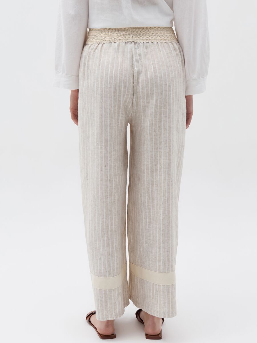 Pantalone gessato con elastico esterno crochet_2