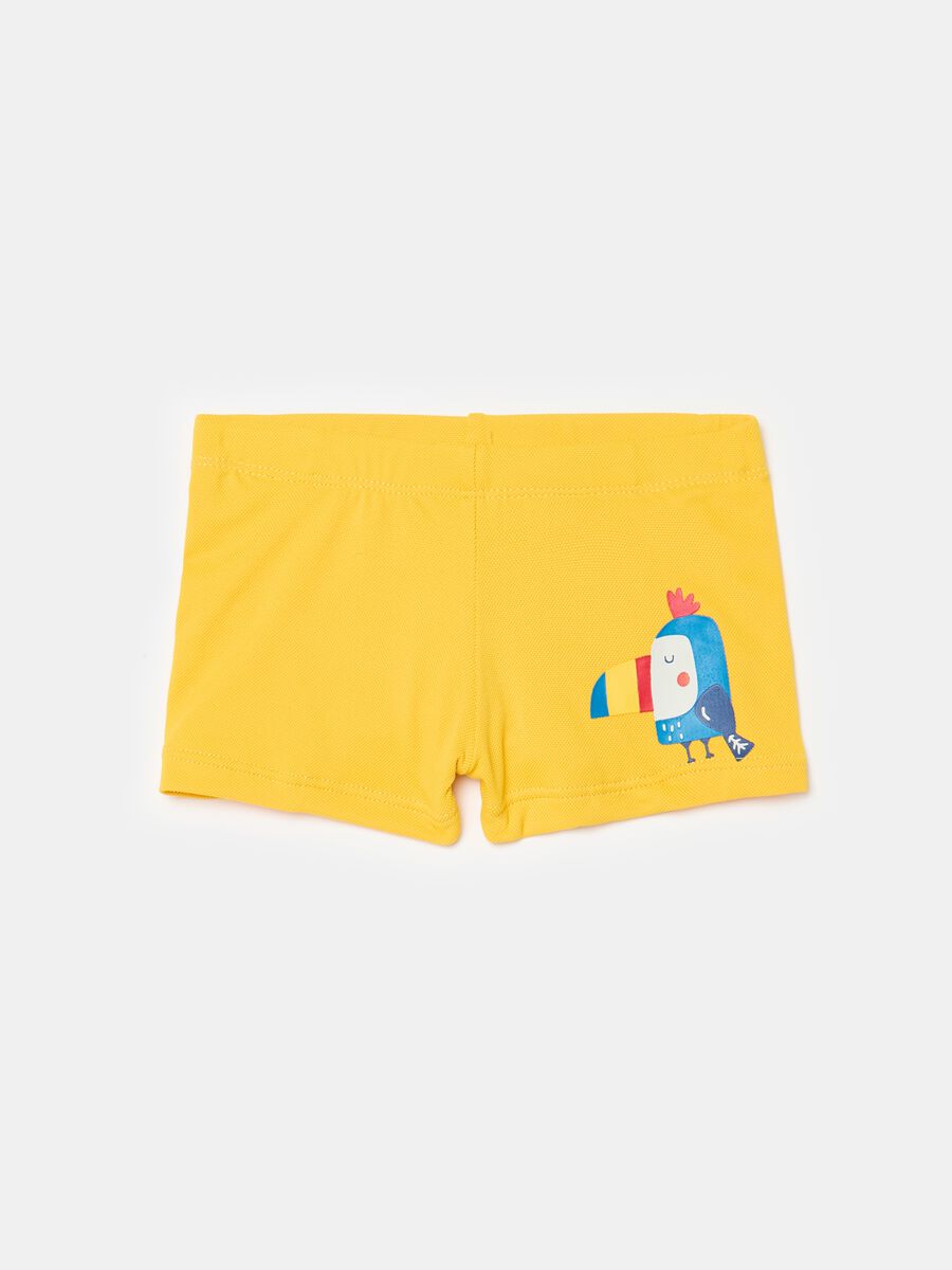 Swimming trunks with toucan print_0
