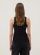 Black pure cotton tank top_3