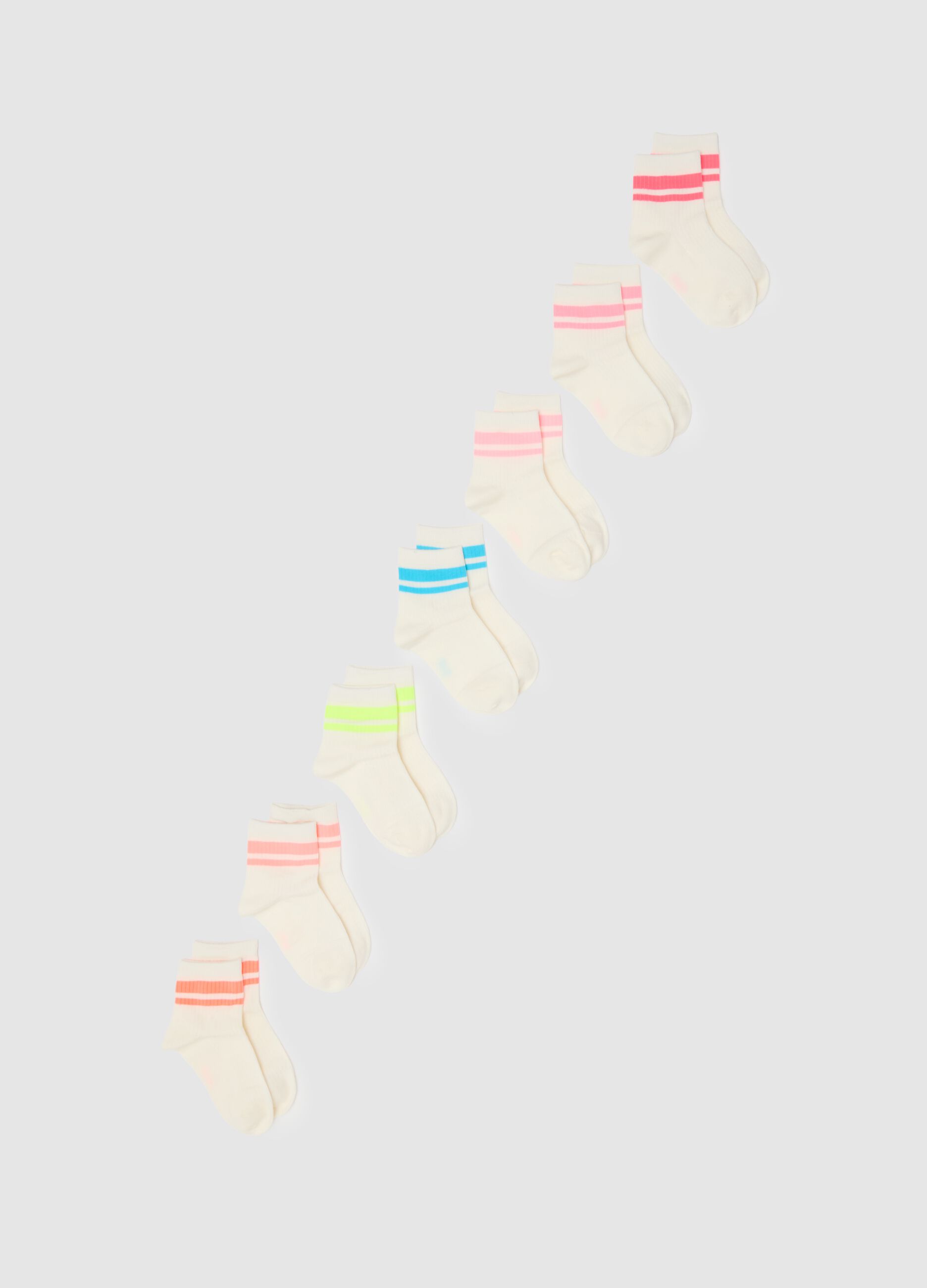 Multipack mit kurzen Multicolor-Baumwollsocken f&uuml;r M&auml;dchen