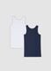 2-pack multicolour boys&rsquo; vests in pure organic cotton, regular fit_1