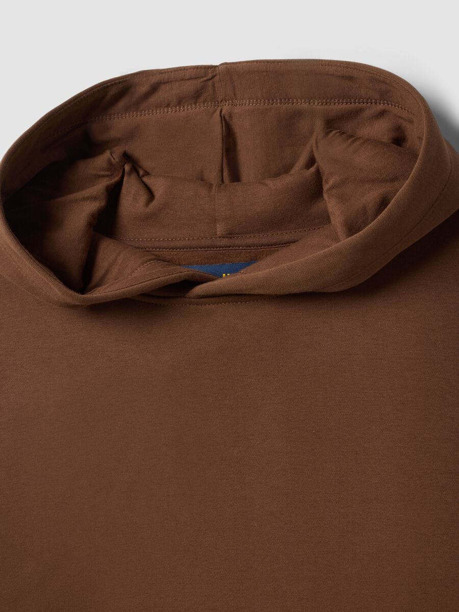 Brown cotton-blend regular-fit hoodie_1