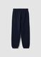 Blue organic cotton comfort-fit joggers for boys_1