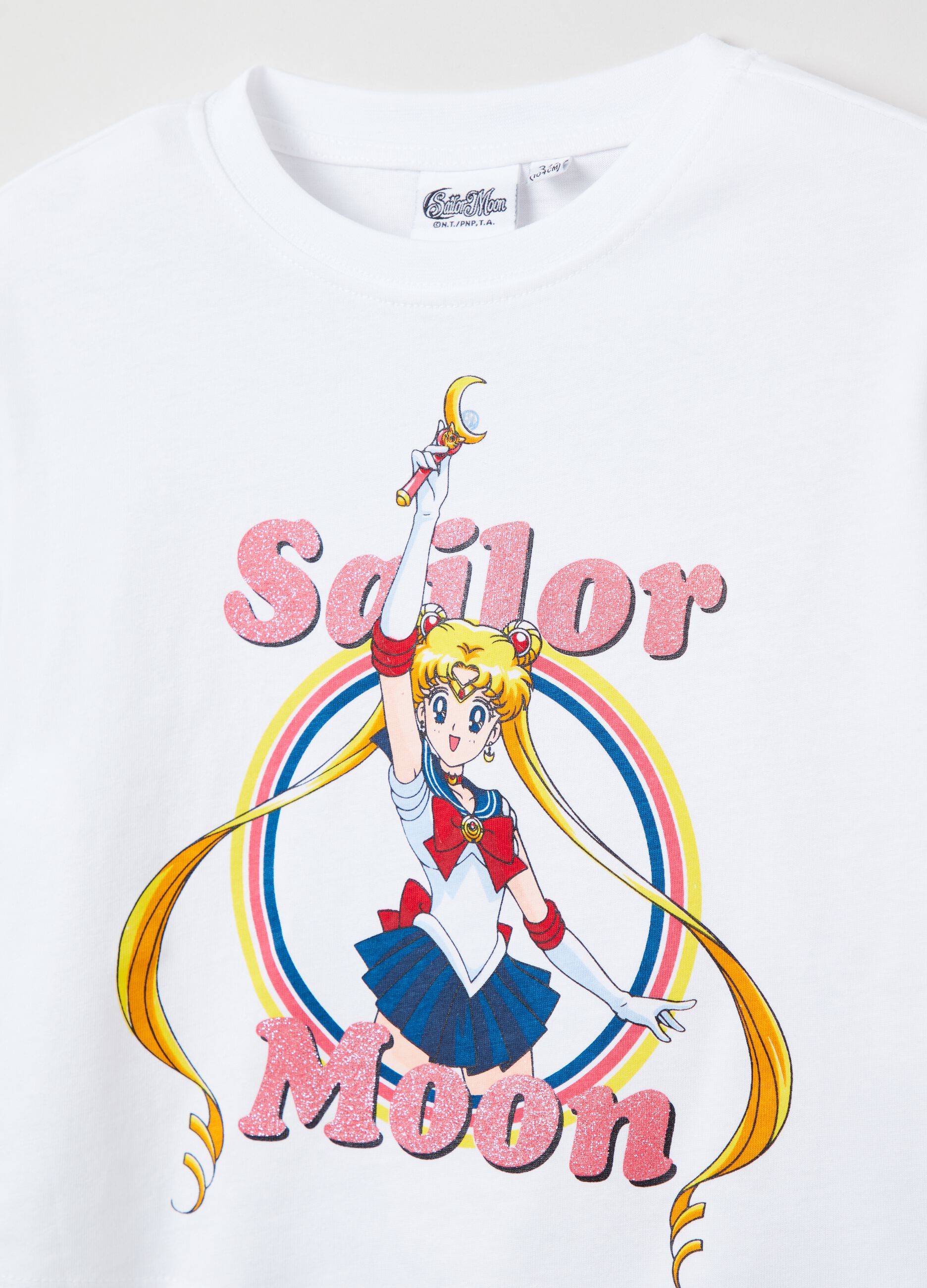 Cotton T-shirt with Sailor Moon print