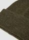 Khaki Brown Stretch-Fabric Beanie_1