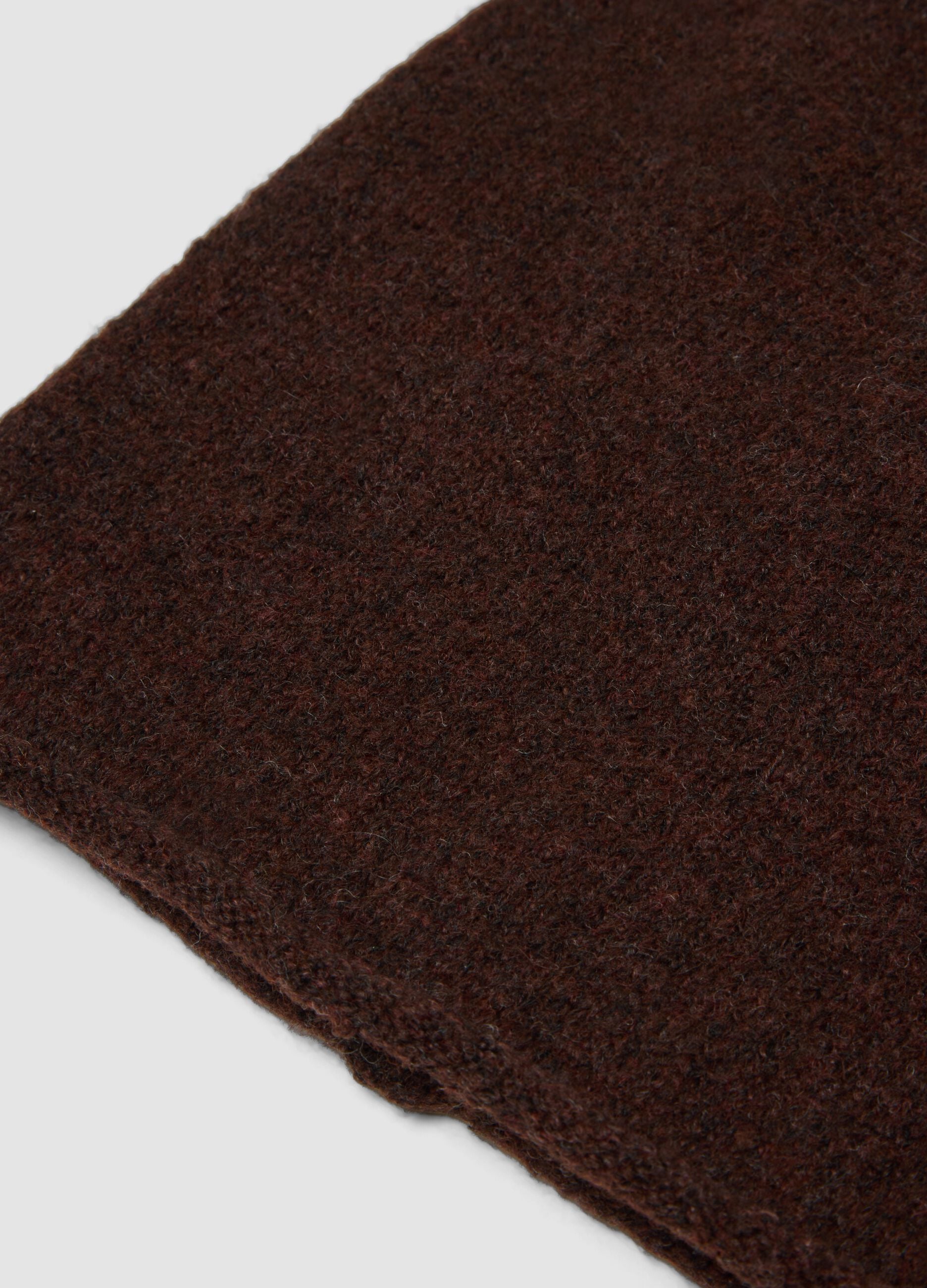 Brown jersey-knit stretch beanie