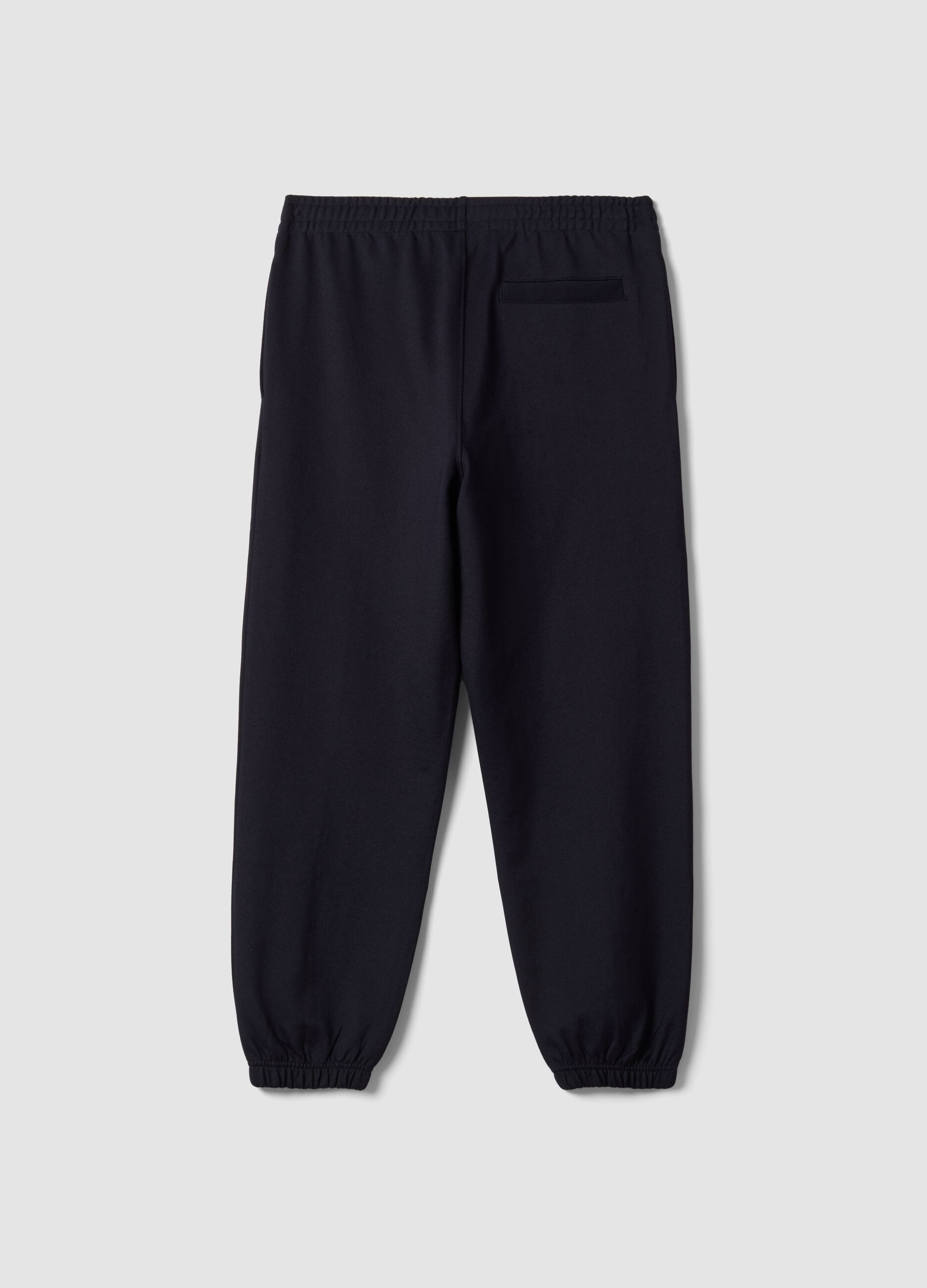 Navy blue relaxed-fit stretch joggers