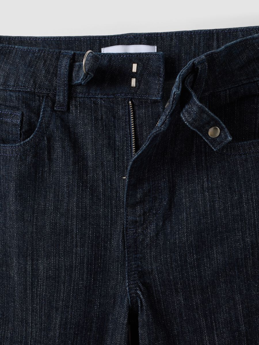 Plave bootcut traperice od elastičnog pamuka_6