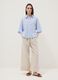 Himmelblaue Lochstrick-Hemdbluse aus reiner Baumwolle, Regular Fit_2