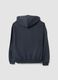 Grauer Hoodie aus Baumwollmischung mit Strass, Relaxed Fit_2