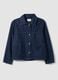 Blue regular fit pure cotton denim jacket with pockets_0
