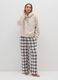 Brown Cotton Blend Pyjama Trousers_0