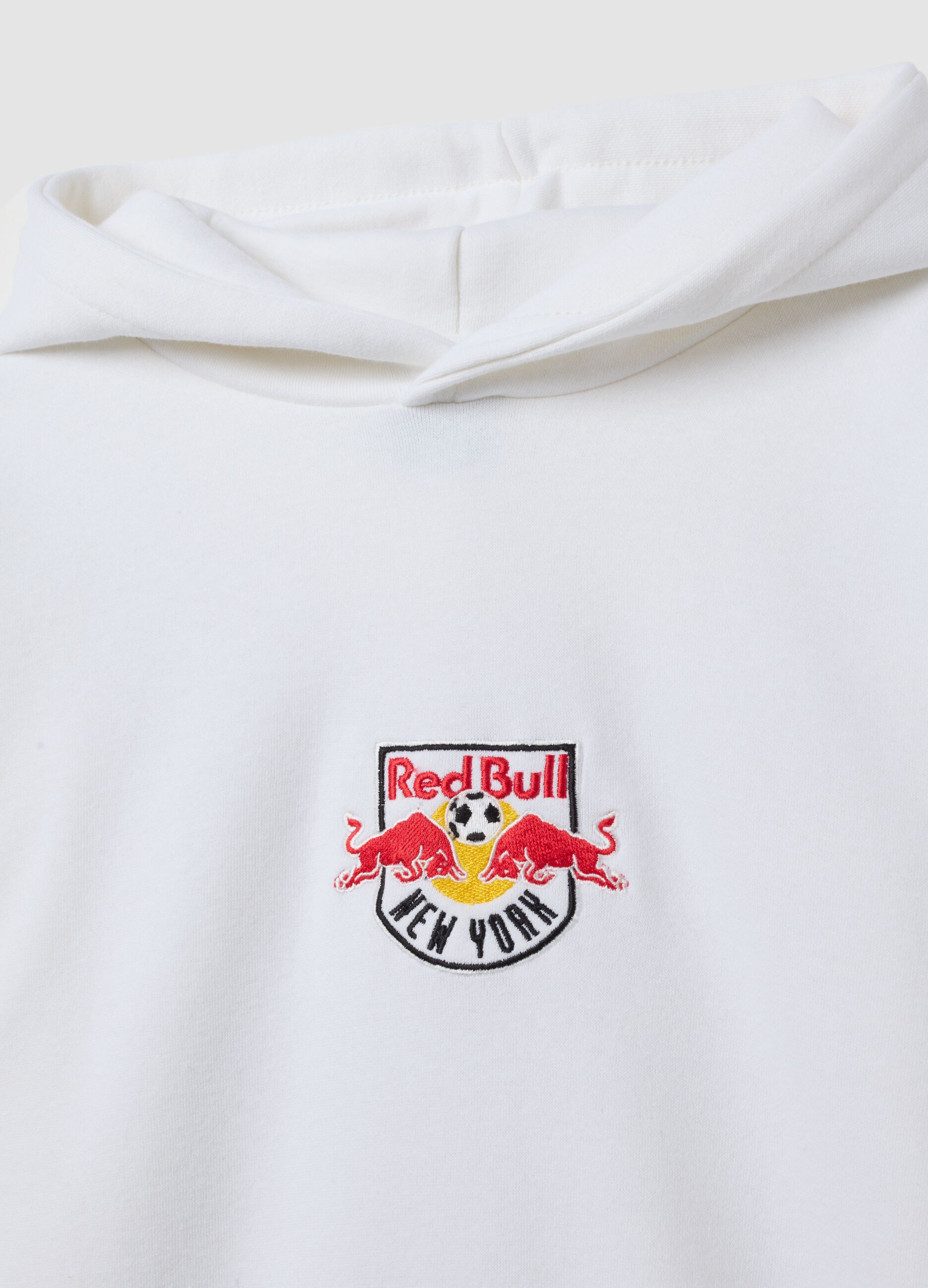 Wei&szlig;er Hoodie aus Baumwollmischung mit New York Red Bulls Print